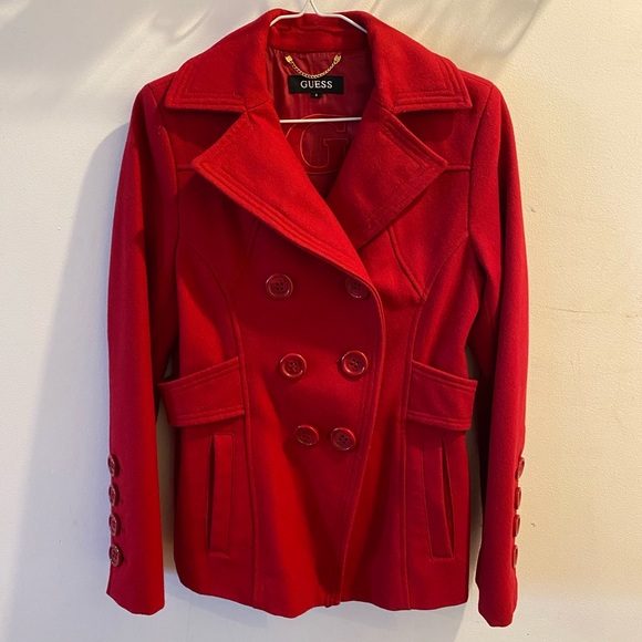 Red Vintage Guess Jacket - Picture 2 of 3